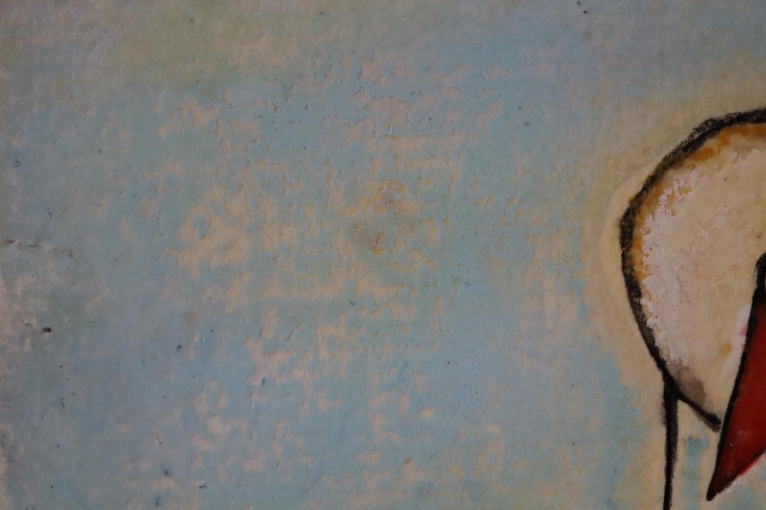 真作保証 ハンス・イヌメ 希少肉筆 板に水彩 額装 作品集・ポストカード付