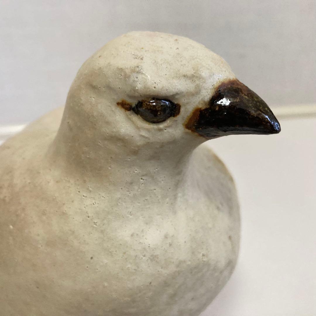 九谷焼 中村梅山 「雷鳥」 陶器 置物 オブジェ 共箱 木箱入り 和風 レトロ