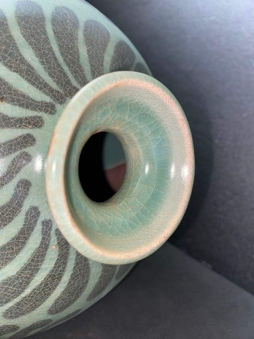 鉄絵 絵高麗 高麗青磁 花草紋 梅瓶 朝鮮 高麗 李朝 花瓶 骨董