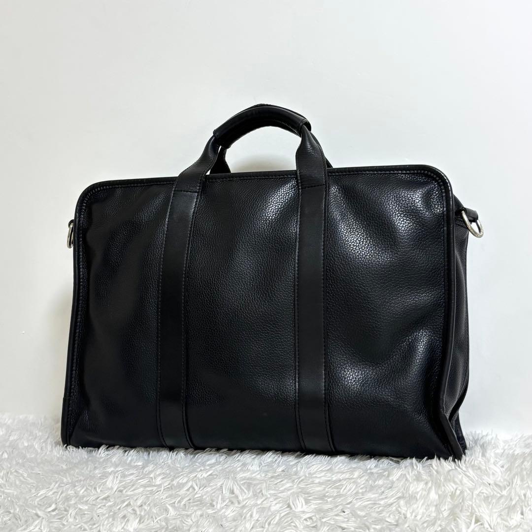 【美品】 ロンシャン ビジネスバッグ ブリーフケース レザー 2way ブラック
