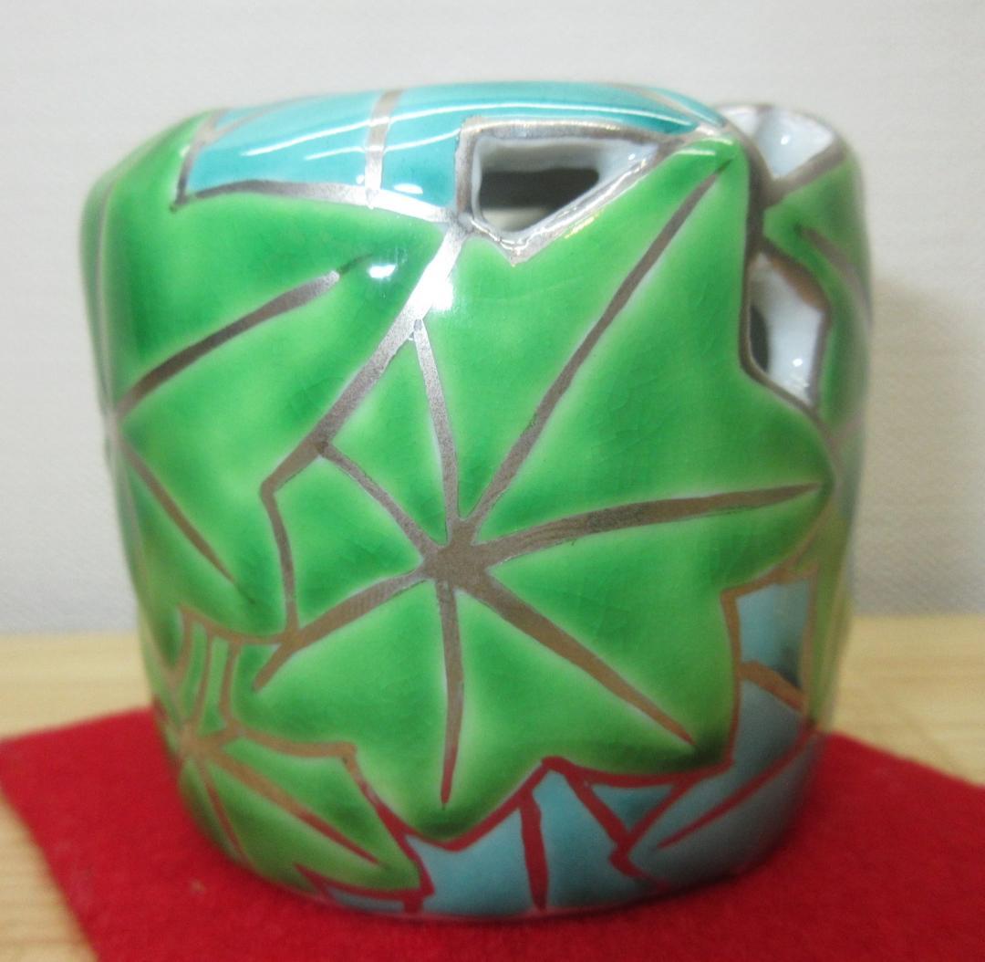 送料込【逢絢亭・新品】茶道具 蓋置 京焼 青楓蓋置 平安昭阿弥 共箱入り