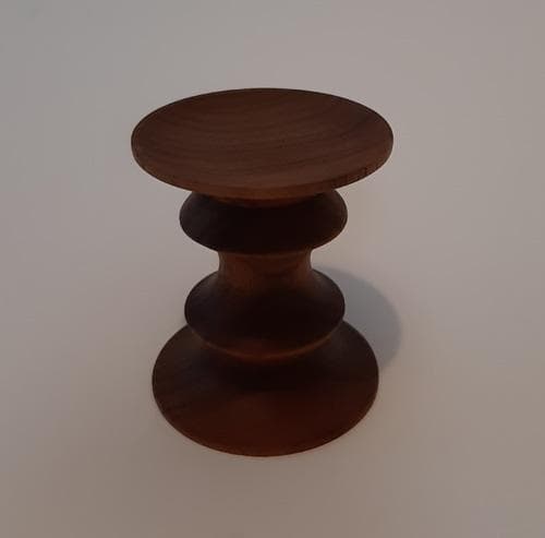 Vitra ミニチュア ウォルナットスツール Stool（Modell C)