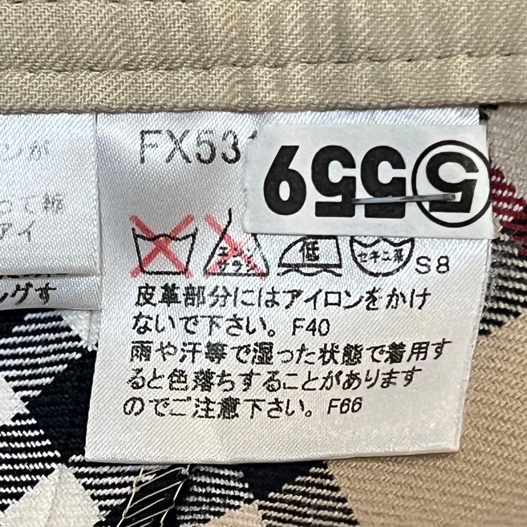 BURBERRY BLUELABELノバチェックプリーツラップスカート膝丈ベルト