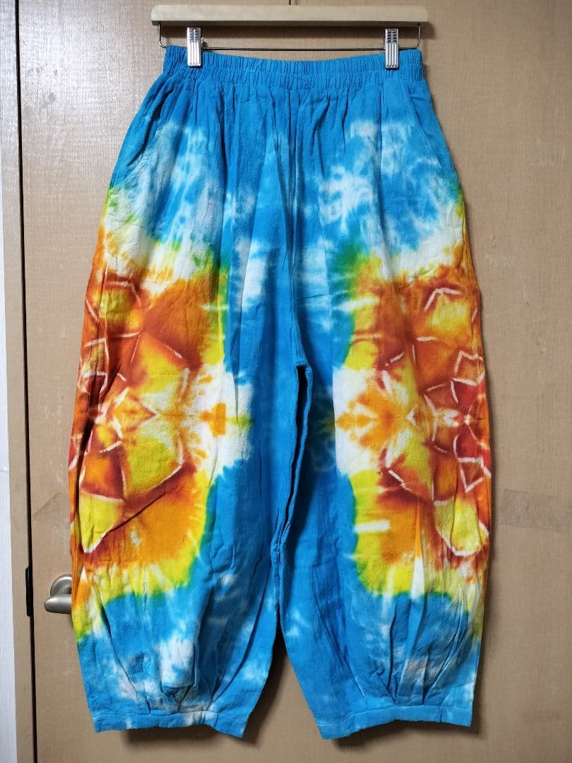 エスニック　タイダイ染め　アラジンパンツ　天然コットン　注文商品　タイ製