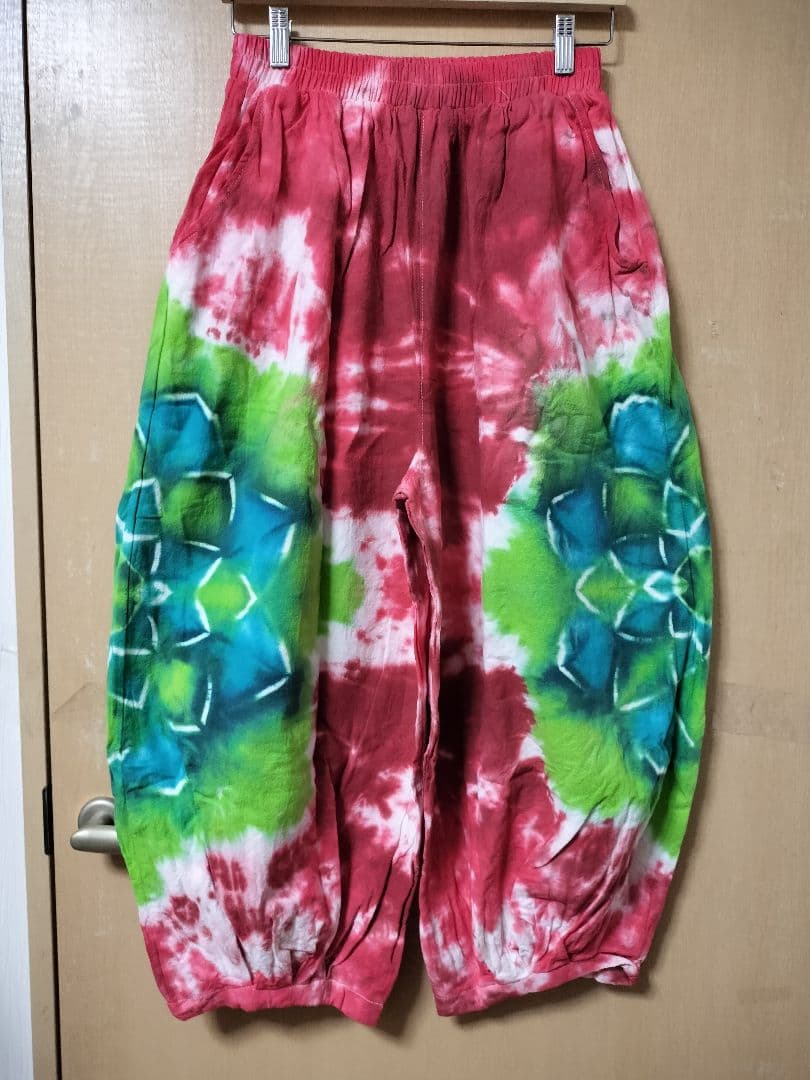 エスニック　タイダイ染め　アラジンパンツ　天然コットン　注文商品　タイ製