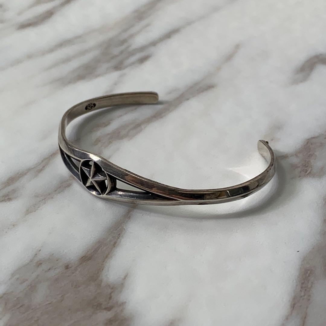 amp japan バングル シルバー925 刻印 スター柄 ブレスレット