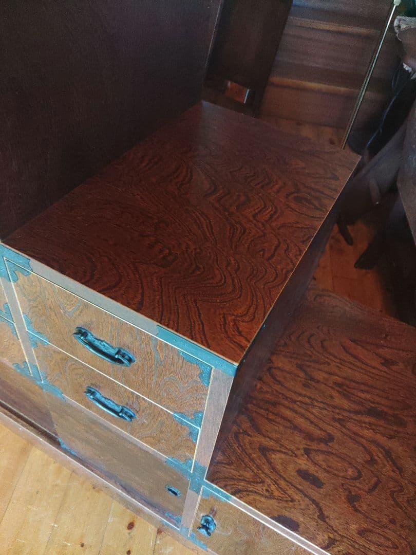 希少 けやき民芸 階段タンス 民芸箪笥 和家具 和風インテリア 和モダン