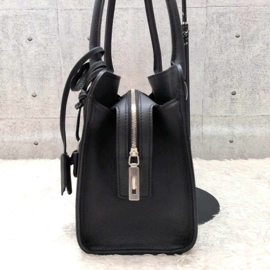 【極美品 鍵付き】銀座和光　ハンドバッグ　フォーマルバッグ　シボ革　冠婚葬祭　黒