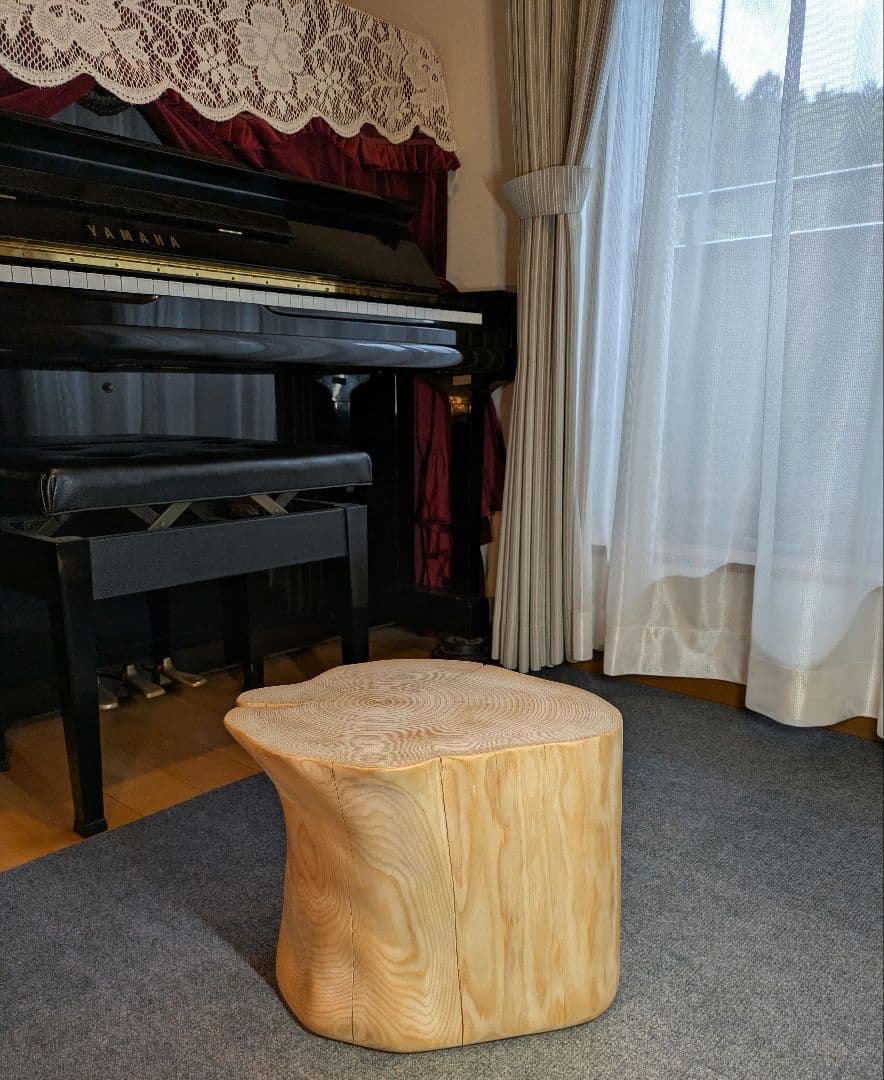 檜　切り株　丸太　椅子　スツール　 高さ約29㎝