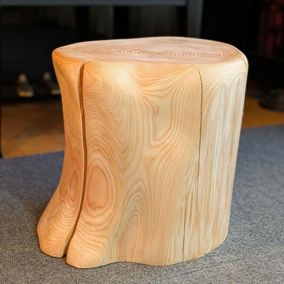 檜　切り株　丸太　椅子　スツール　 高さ約29㎝