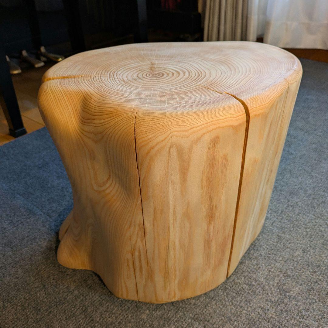 檜　切り株　丸太　椅子　スツール　 高さ約29㎝