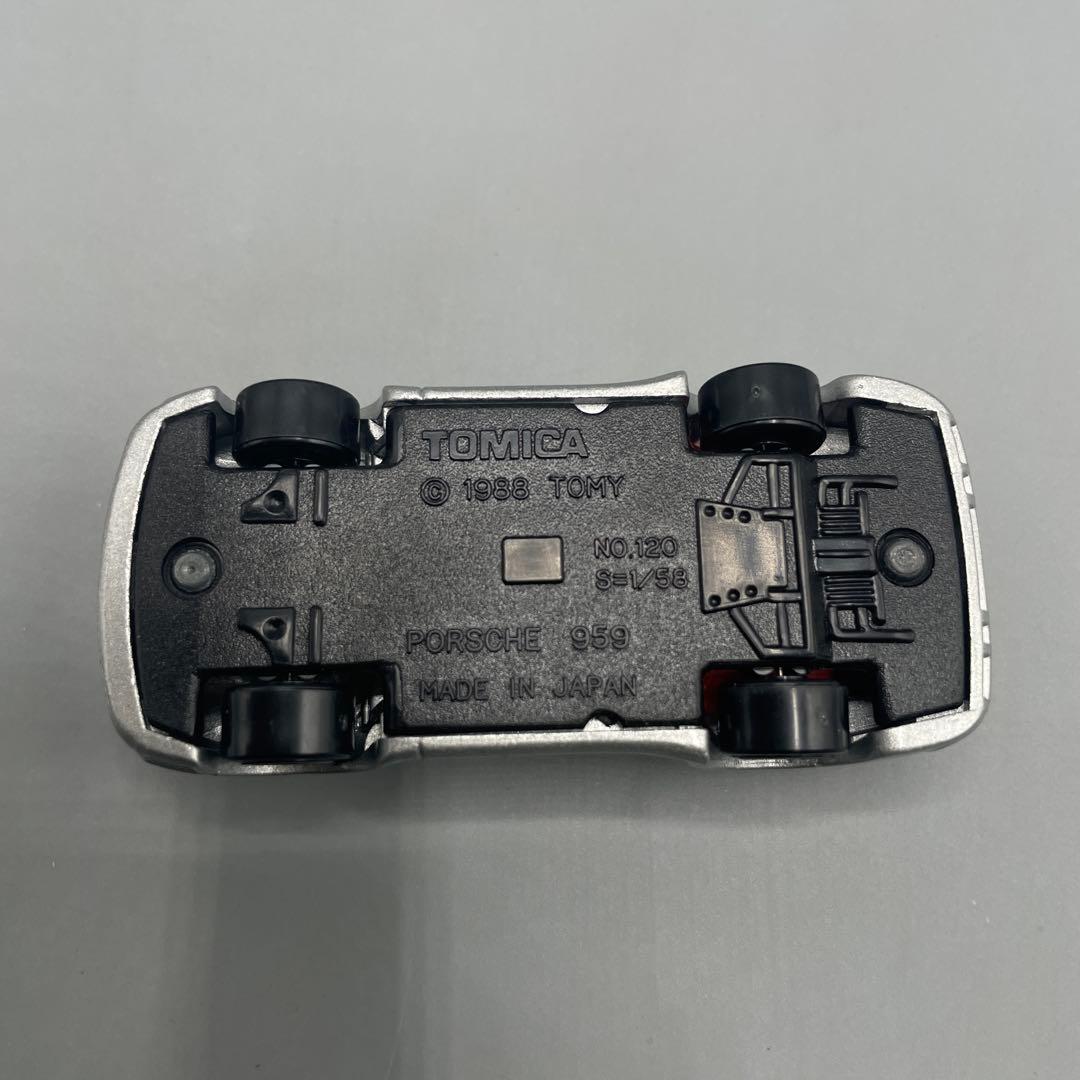 ミニカー 1/58 ポルシェ 959 シルバー 赤箱 日本製