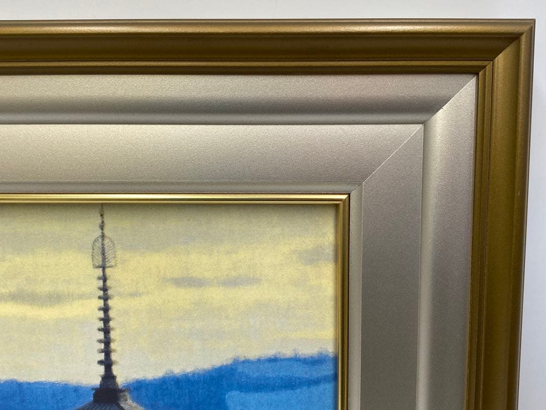 平山郁夫 陶板額 薬師寺東塔 額装 限定3000枚