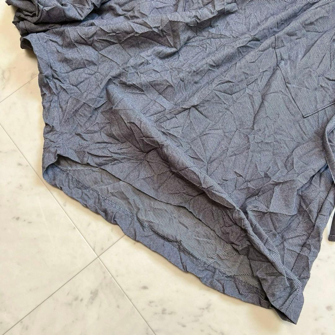 Y'S ヨウジヤマモト 2023 シワ加工 ギャザー絞り サルエルパンツ グレー