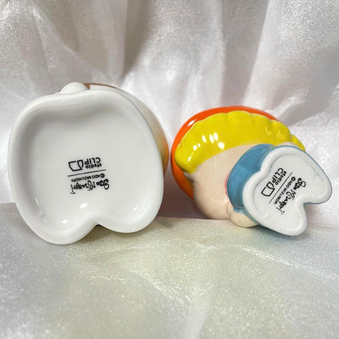 水森亜土 スタジオクリップ 一輪挿し 陶器 花瓶