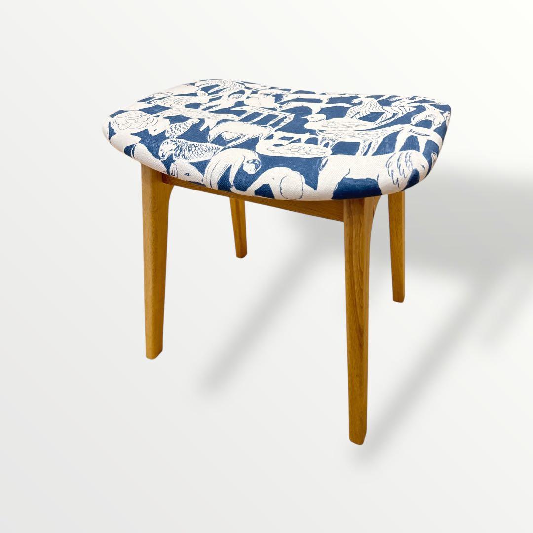 ミナペルホネン生地使用スツール　チェア　オットマン　インテリア雑貨　家具　未使用