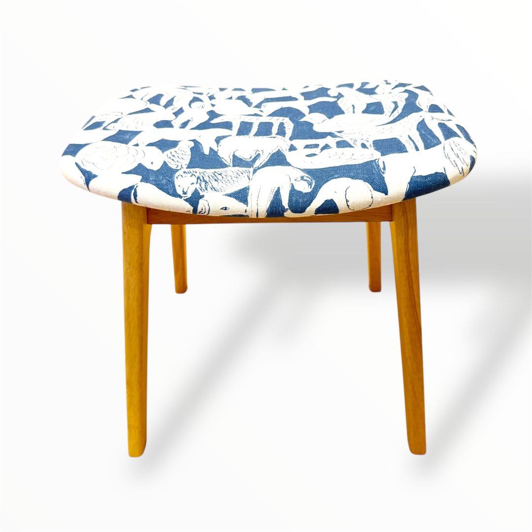 ミナペルホネン生地使用スツール　チェア　オットマン　インテリア雑貨　家具　未使用