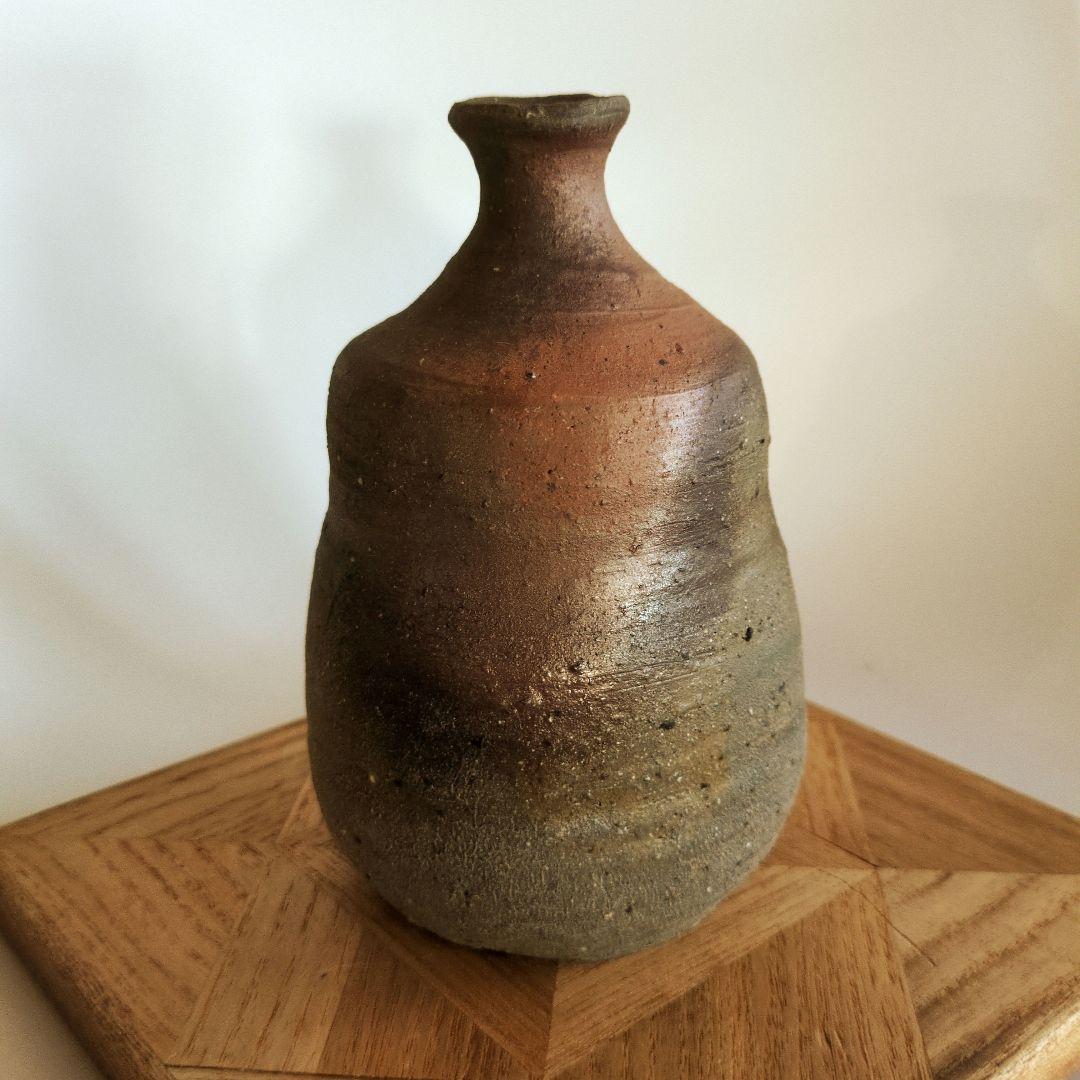 超特盛ミラクルプライス 備前焼 中村六郎 窯変 徳利 酒器 共箱 美品