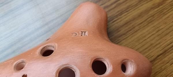 Y 【長期保管品】 火山のオカリーナ オカリナ ハンドメイド 木箱入り 説明書付