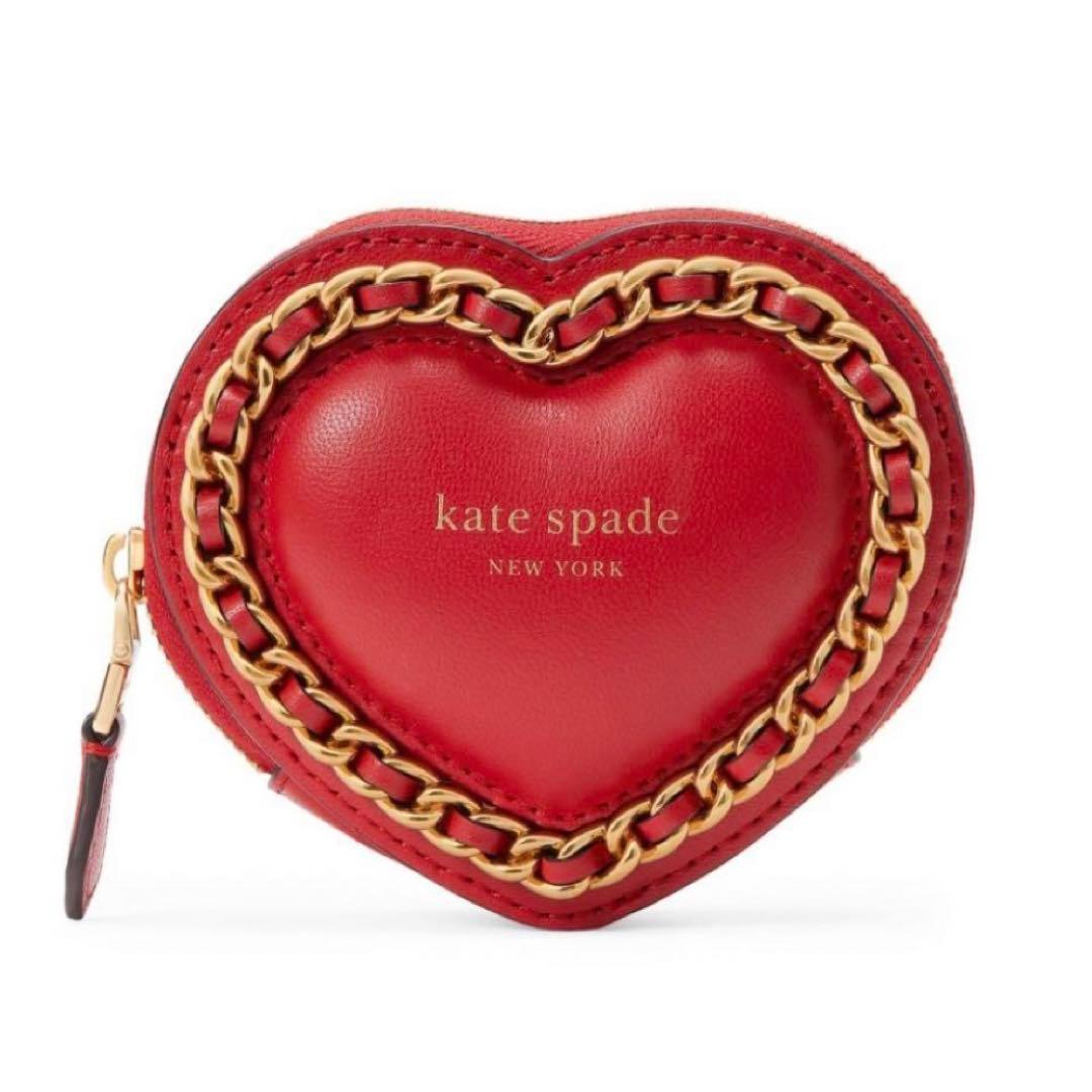 【完売商品】ケイトスペード アムールパフューム 3D ハート レザーパース