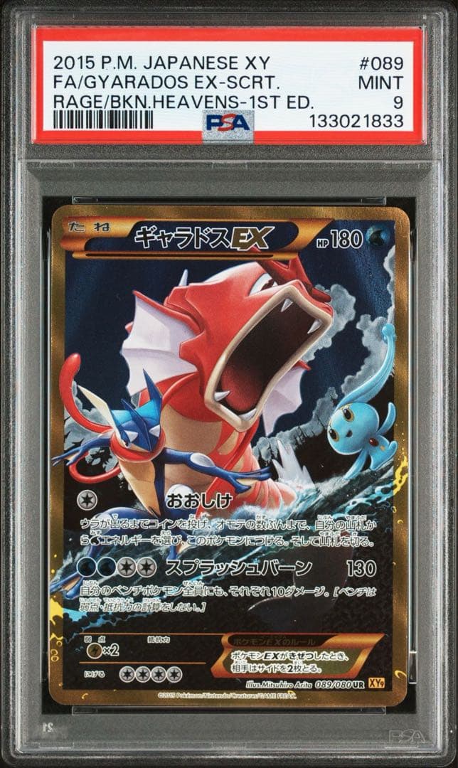 PSA9 ギャラドスEX UR XY9 破天の怒り 089/080 PSA10】希少 ギャラドスEX UR XY9 破天の怒り 089/080 PSA10