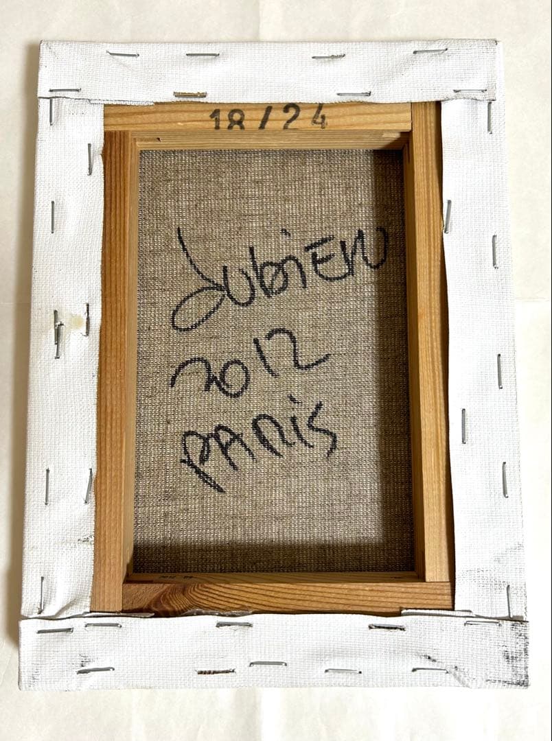 エディ・ドミニク・デュビアン 鳥と車 原画 キャンバスアート