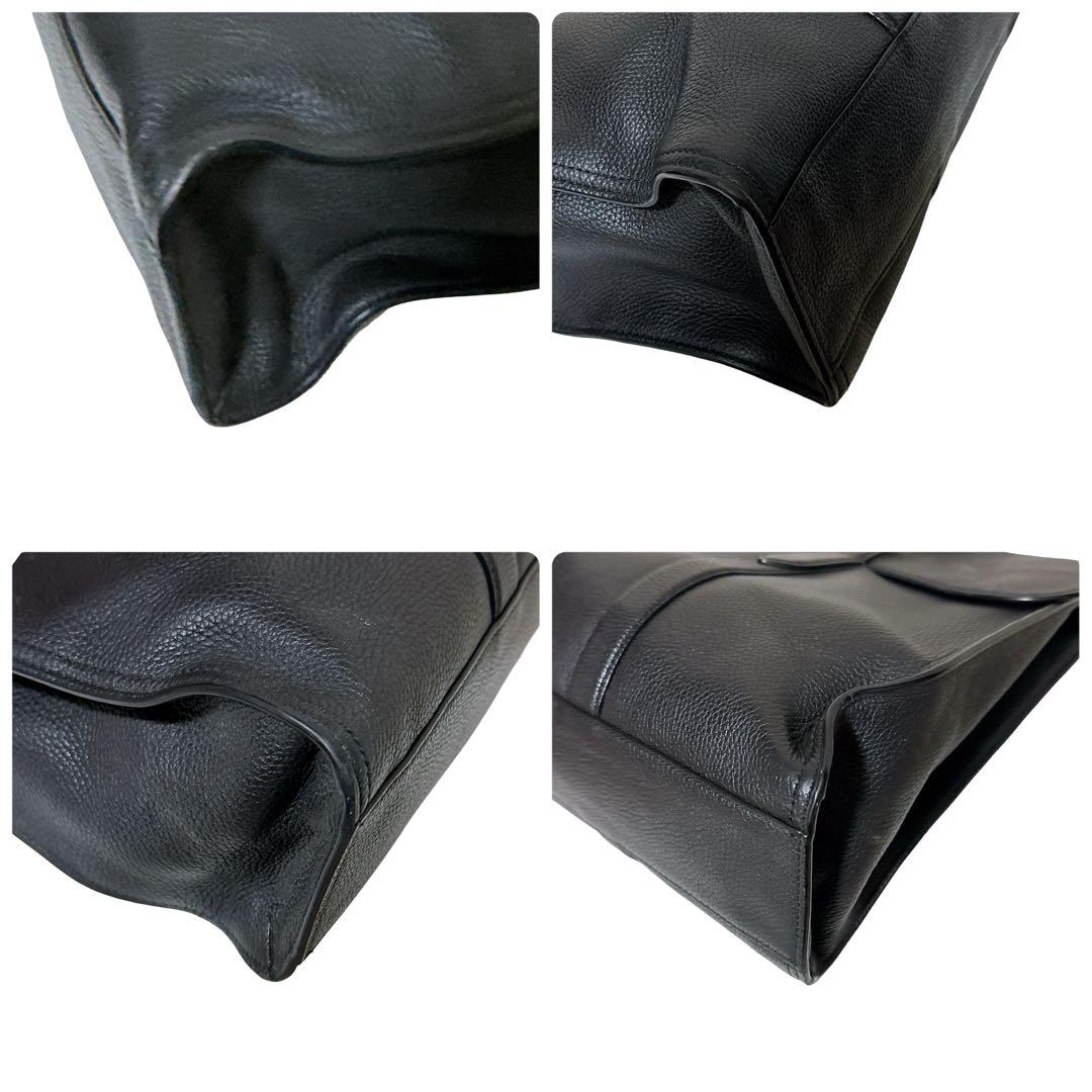 コーチ 2WAY ビジネスバッグ ブリーフケース ショルダーバッグ レザー 黒