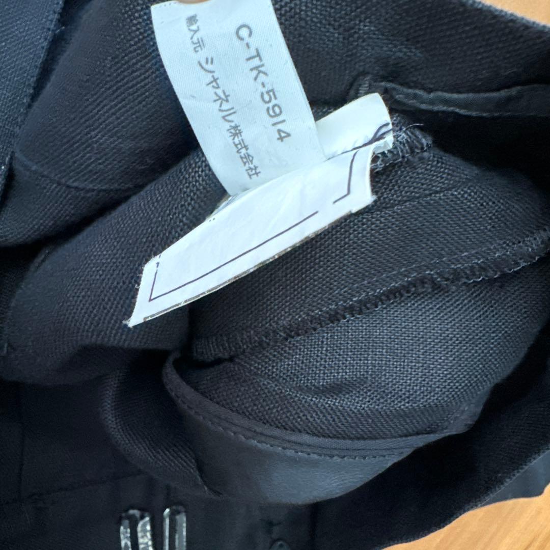 シャネル　キュロットスカート リネン　ヴィンテージ ゴールドココマークボタン