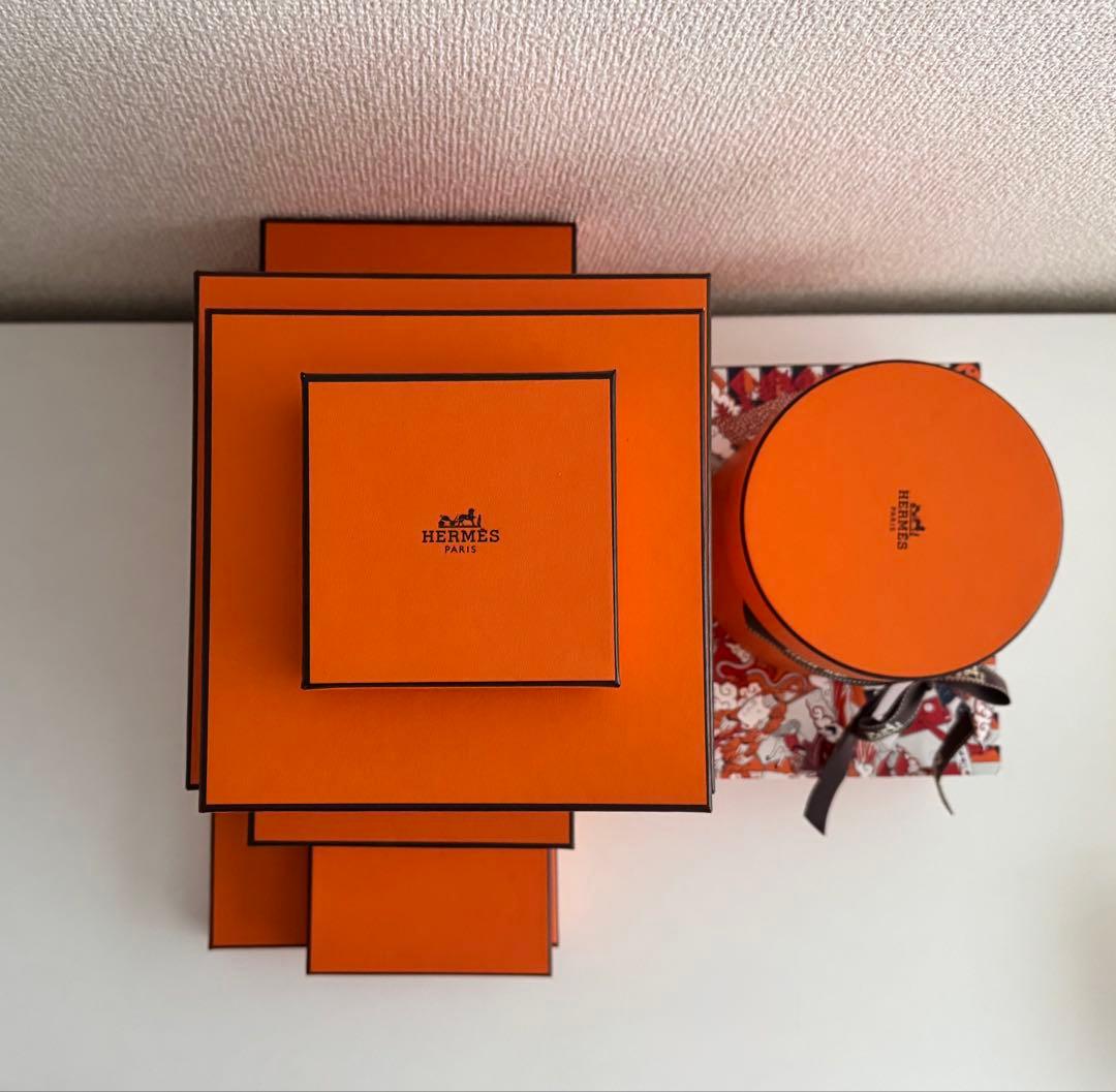 HERMES エルメス オレンジ ギフトボックス セット 空き箱 おまけ付き