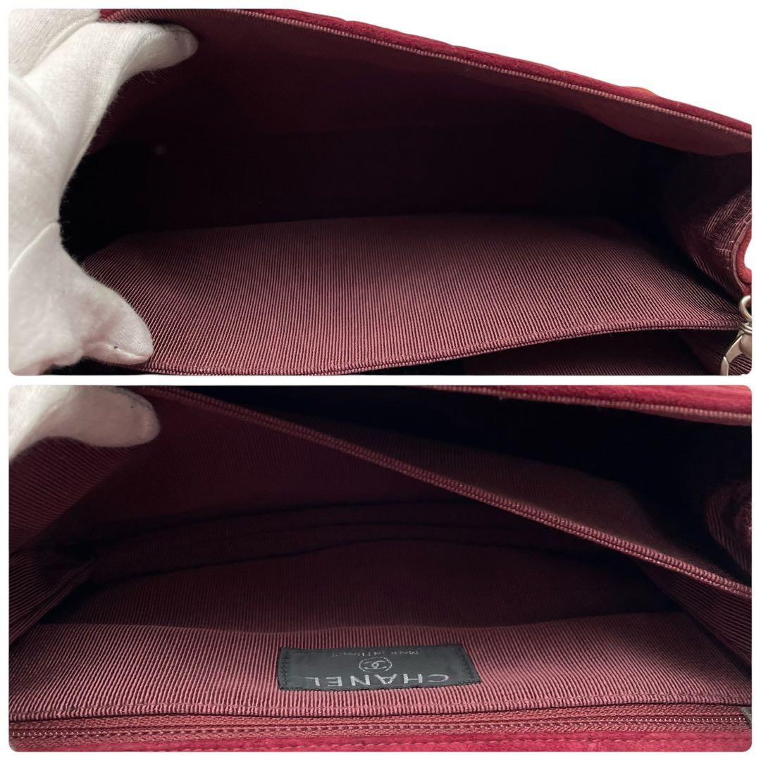 シャネル 2.55 スエード×レザー チョコバー チェーン ショルダー バッグ.