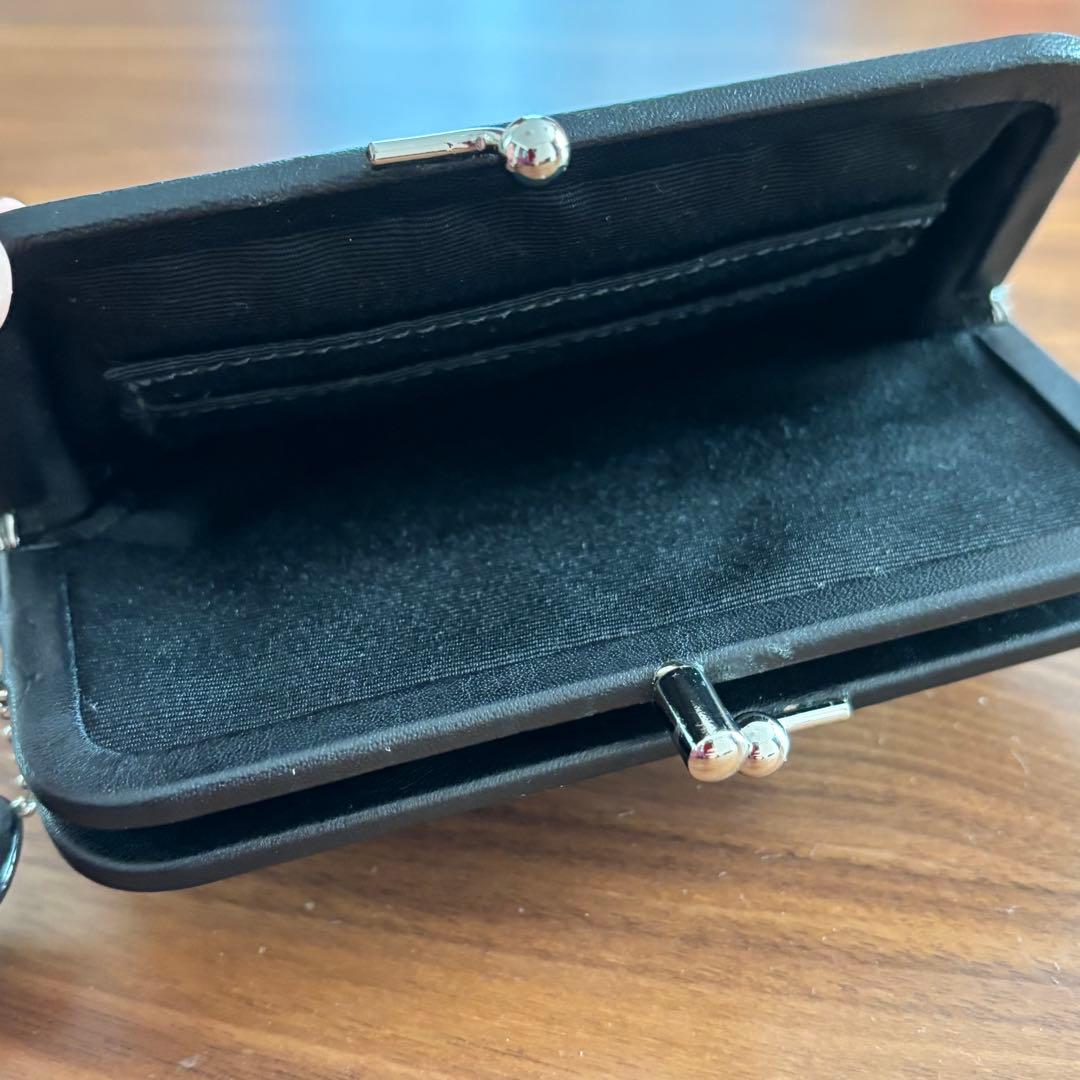 COACH　コーチ　がま口　ケース　革　黒