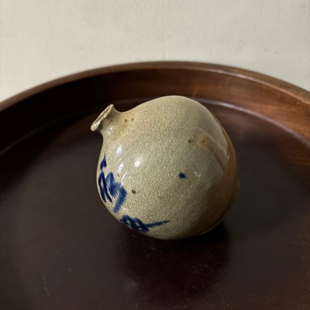 古瀬戸　丹波油壷　古伊万里　江戸時代 小壺 花器 民藝 検:白洲正子李朝