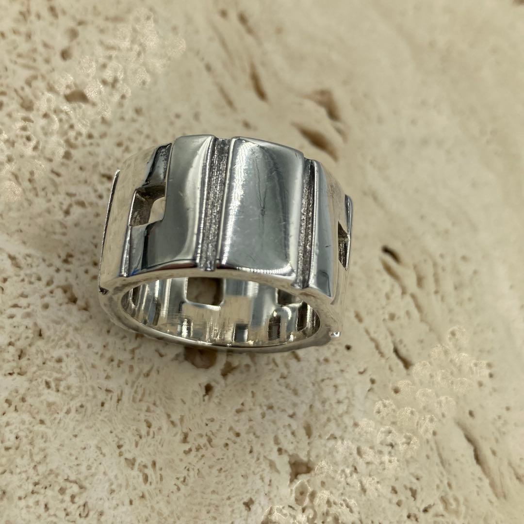 ！美品！　GUCCI グッチ　リング　925 シルバー　太め　38AK