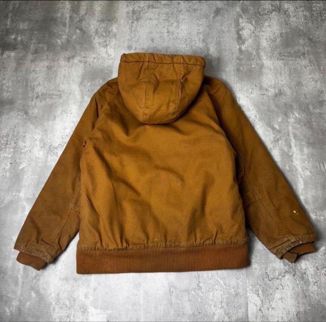 Carhartt カーハート ダック地 アクティブパーカー ブラウン ボーイズ