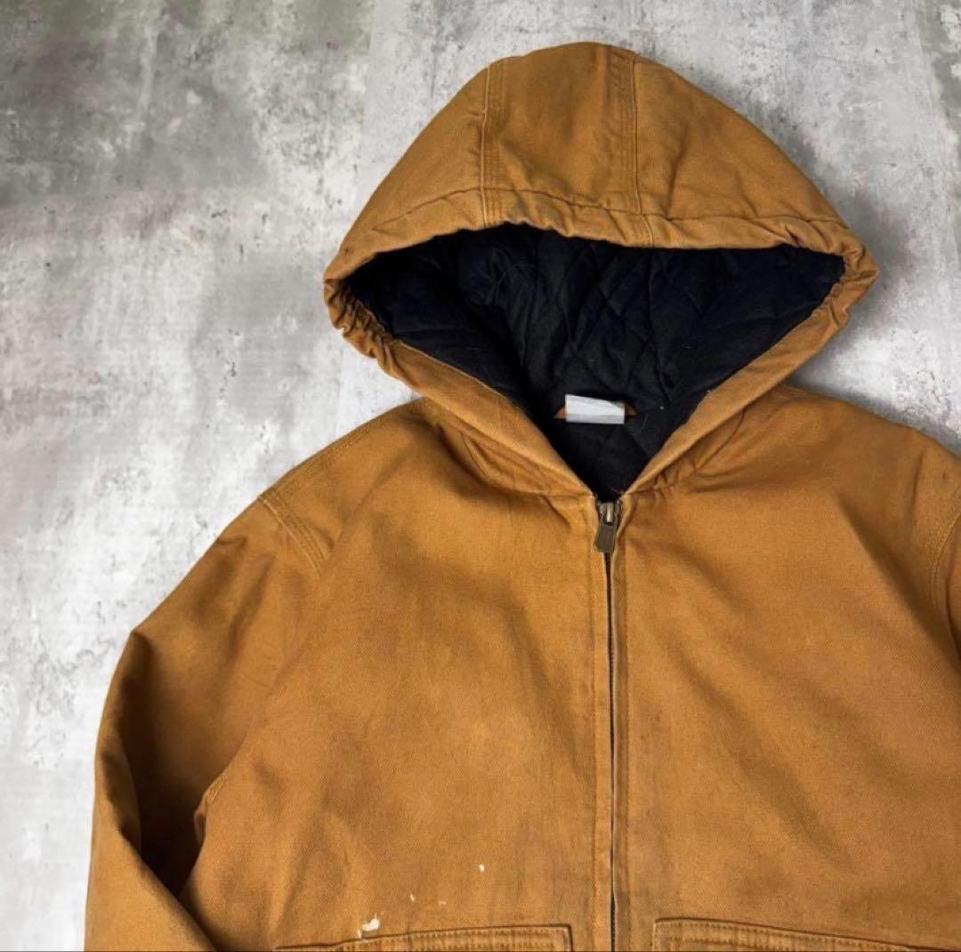 Carhartt カーハート ダック地 アクティブパーカー ブラウン ボーイズ