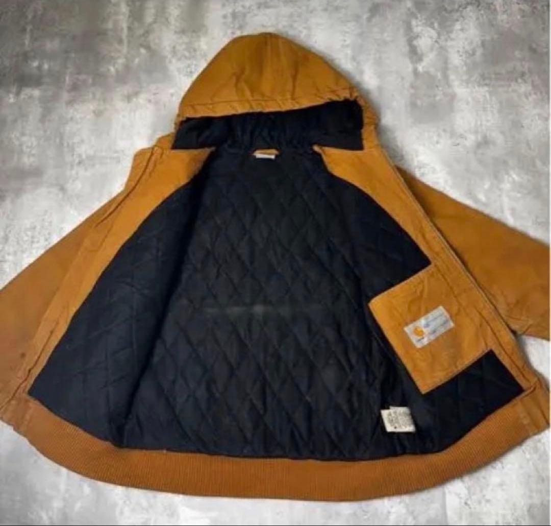 Carhartt カーハート ダック地 アクティブパーカー ブラウン ボーイズ