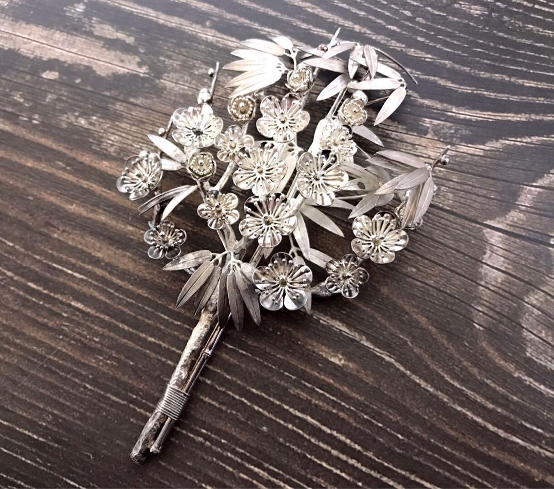 【希少レア】ボンボニエール 挿華 花 皇室 天皇 上皇陛下 下賜 大嘗 純銀