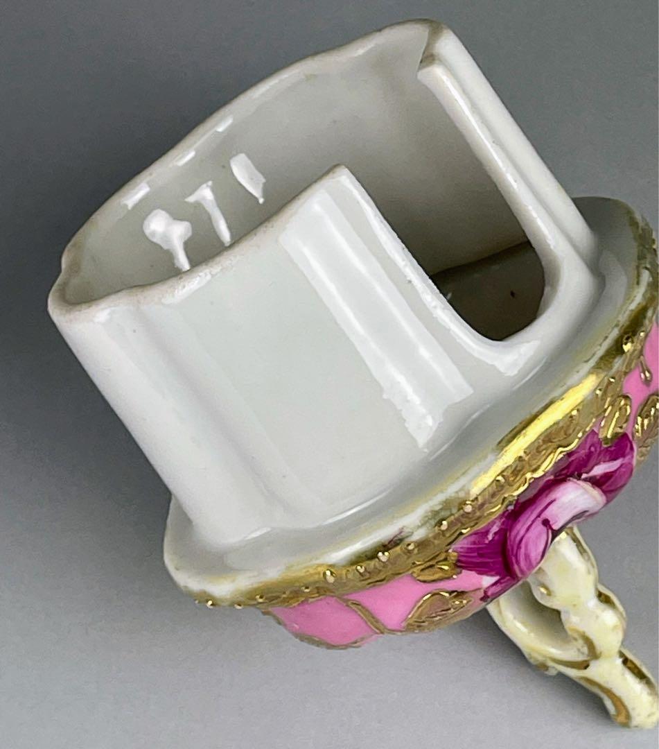 専用】オールドノリタケ 金盛り 薔薇紋 ピンク ゴールド チョコレート