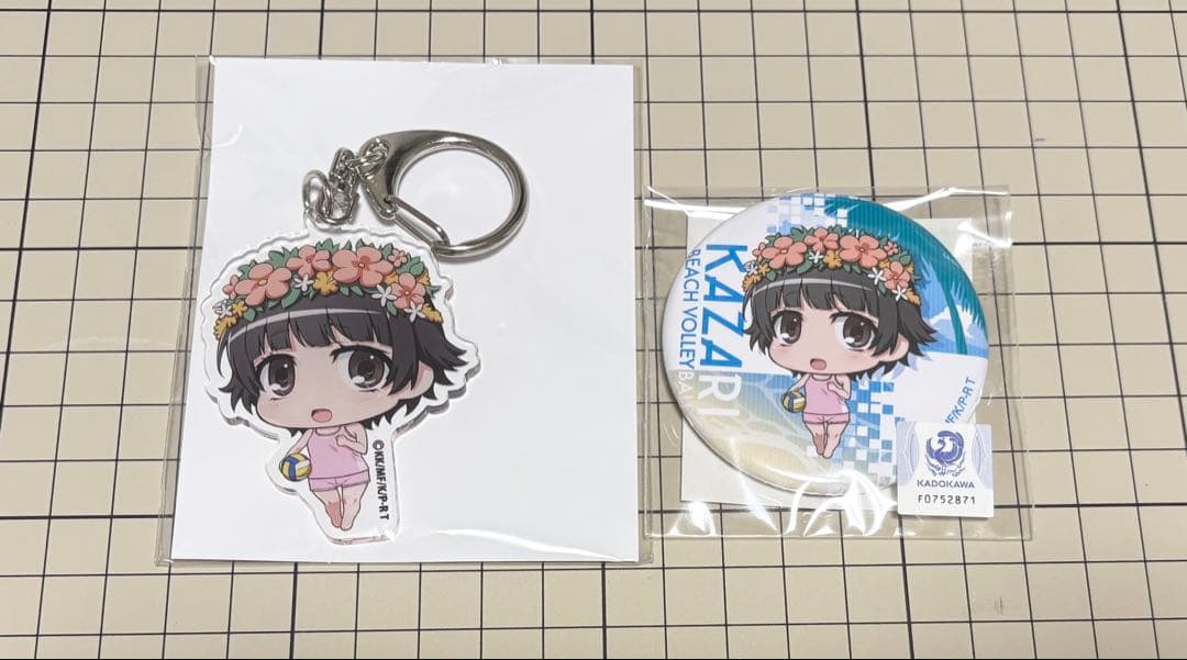 とある科学の超電磁砲 ビーチバレー どこプラ 缶バッジ アクキー 初春