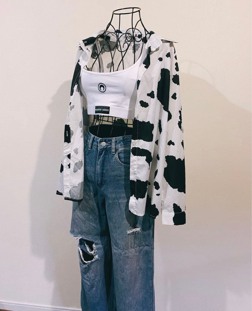 Marine Serre マリーンセル ムーンロゴ タンクトップ スポーツブラ