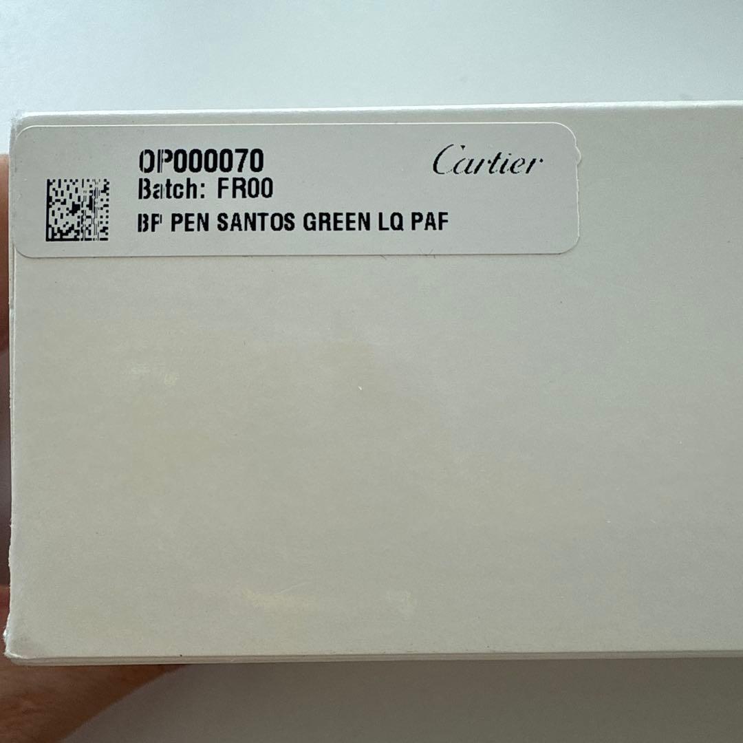 新品＊未使用】Cartier 黒 ボールペン ケース付き 珍しい赤い石付き