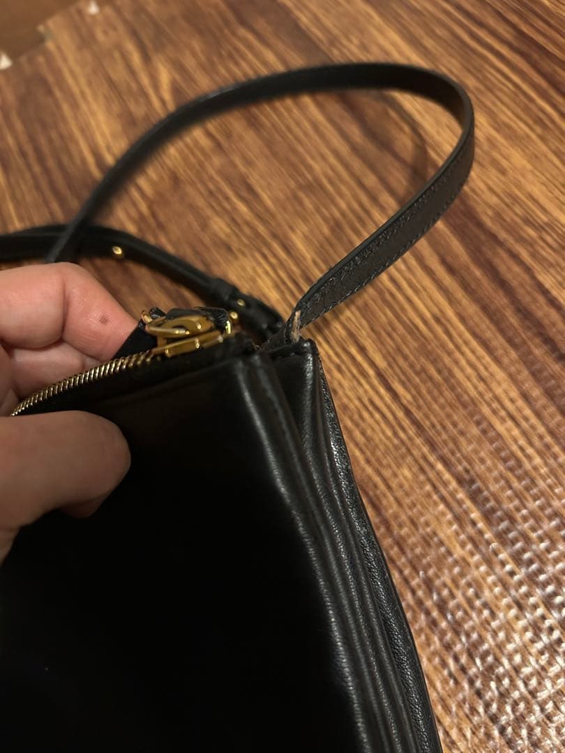 CÉLINE 黒 レザー ショルダーバッグ