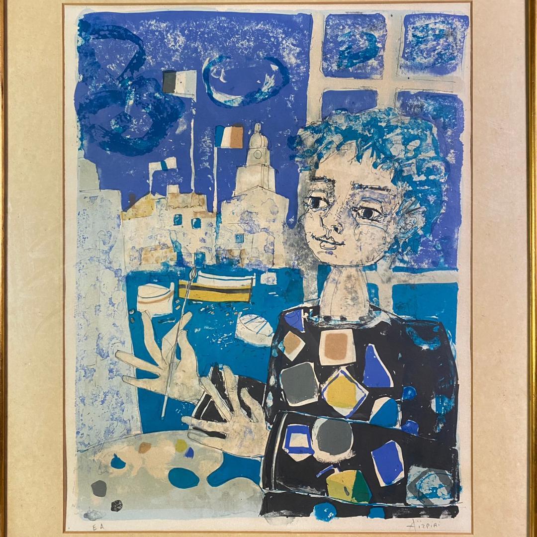 ポール・アイズピリ「サントロぺの画家」リトグラフ E.A 直筆サイン