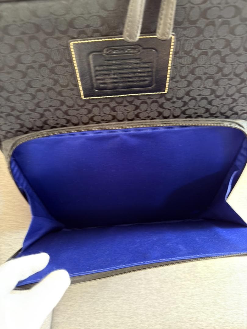 美品】COACH ミニシグネチャー キャリーバッグ スーツケース ブラック