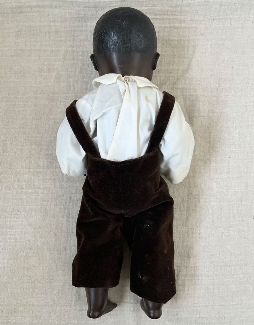 ドイツアンティークヴィンテージブラック褐色肌ドール人形ビスクドール