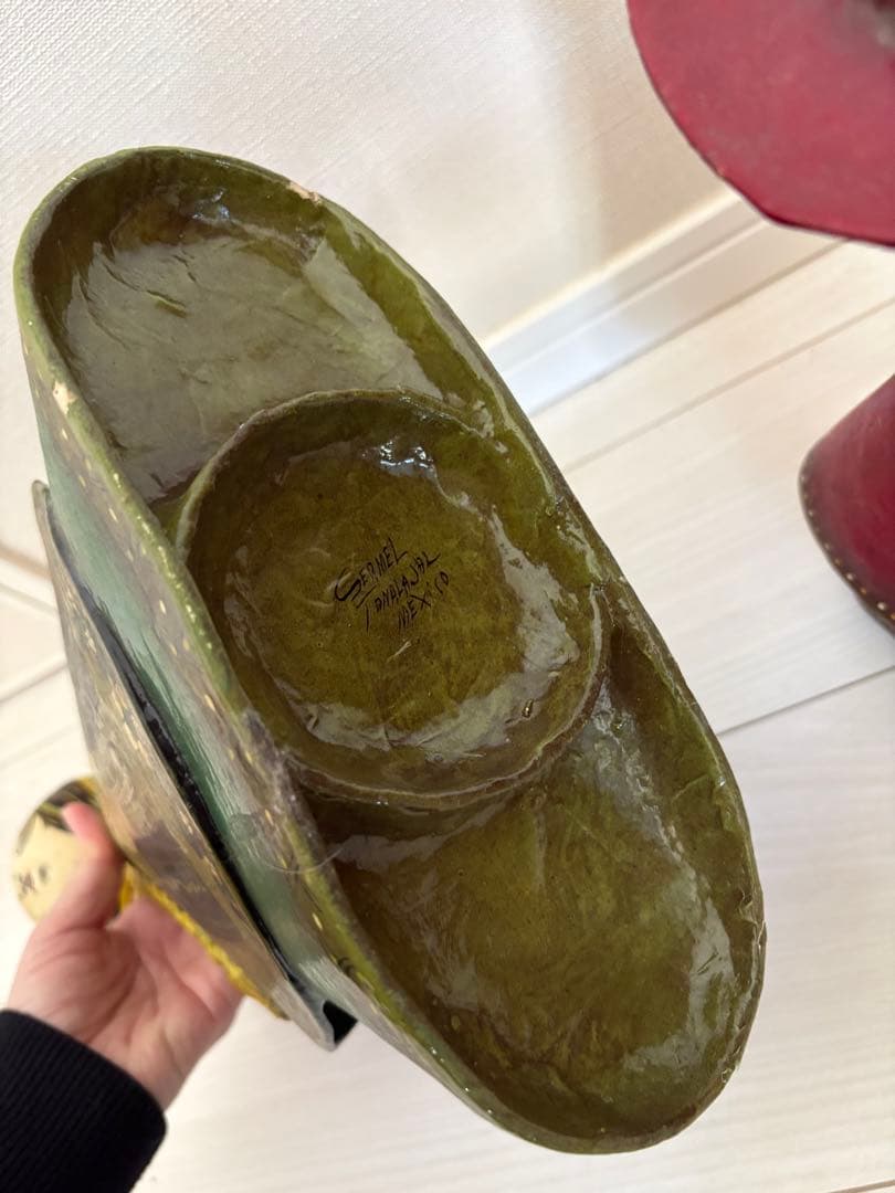 セルメル】メキシコ民芸ドール姉妹アンティークベーパーマシェ張子1970