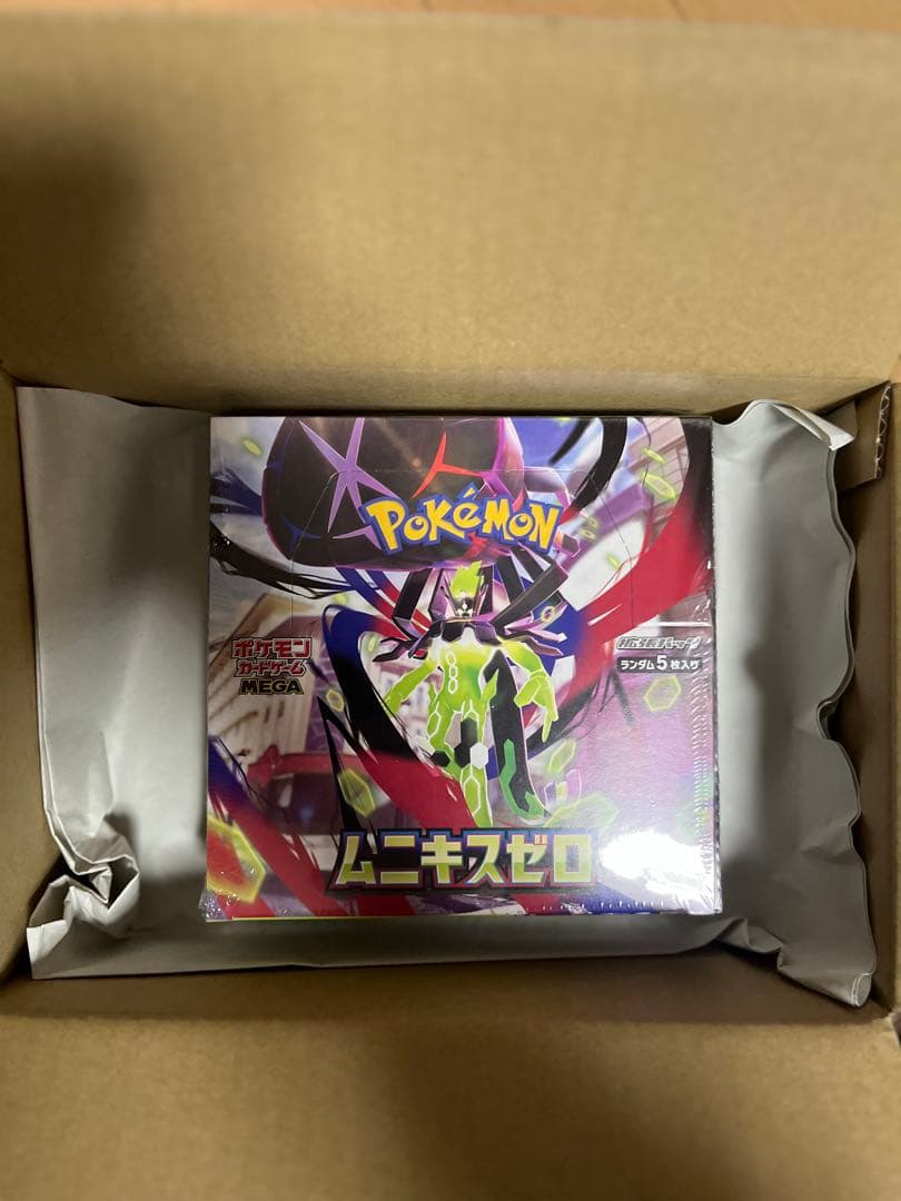 ポケセン産ムニキスゼロ BOX シュリンク付き 2パックメガエルレイドex未開封