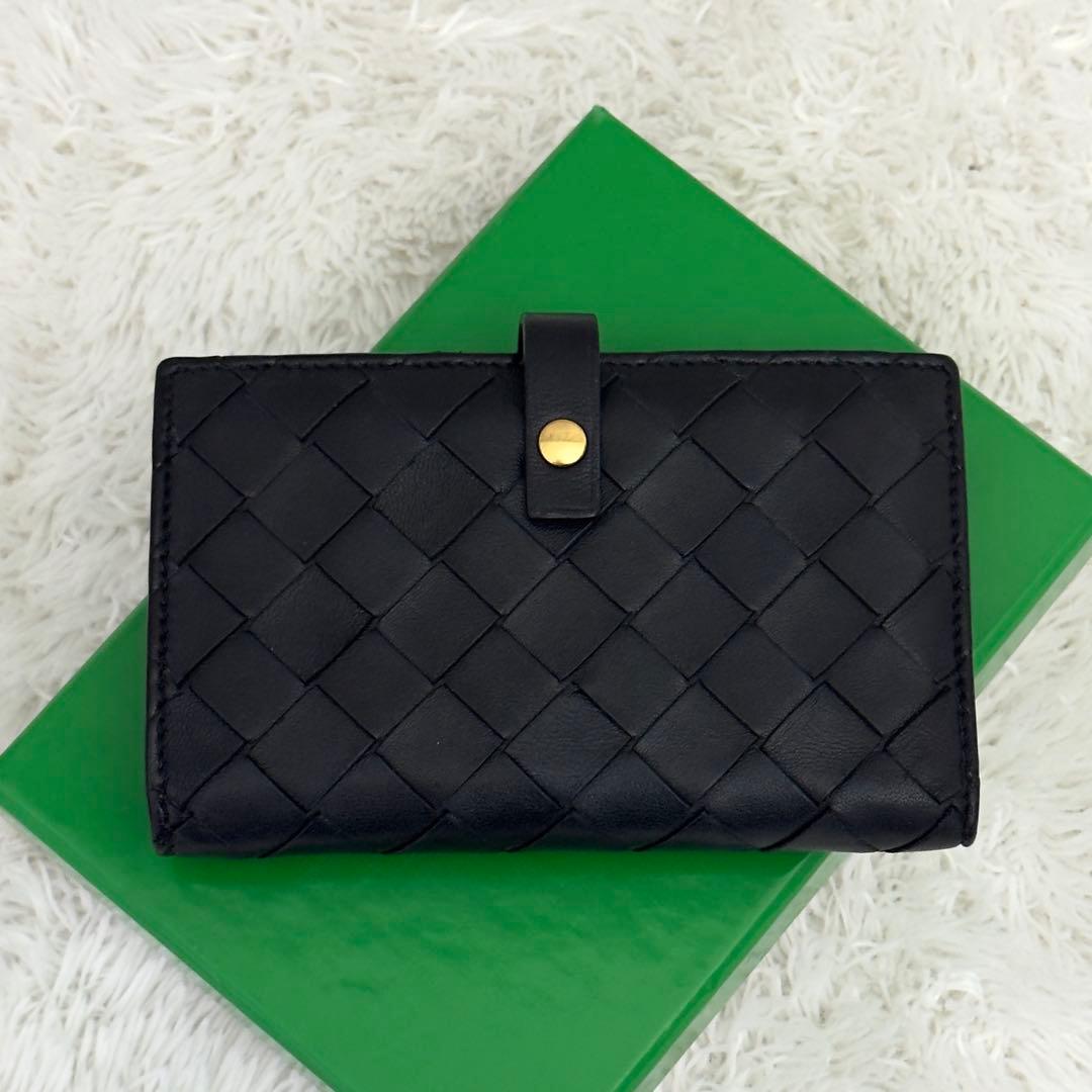 RFID内蔵✨BOTTEGA VENETA ボッテガ イントレ 財布 ブラック