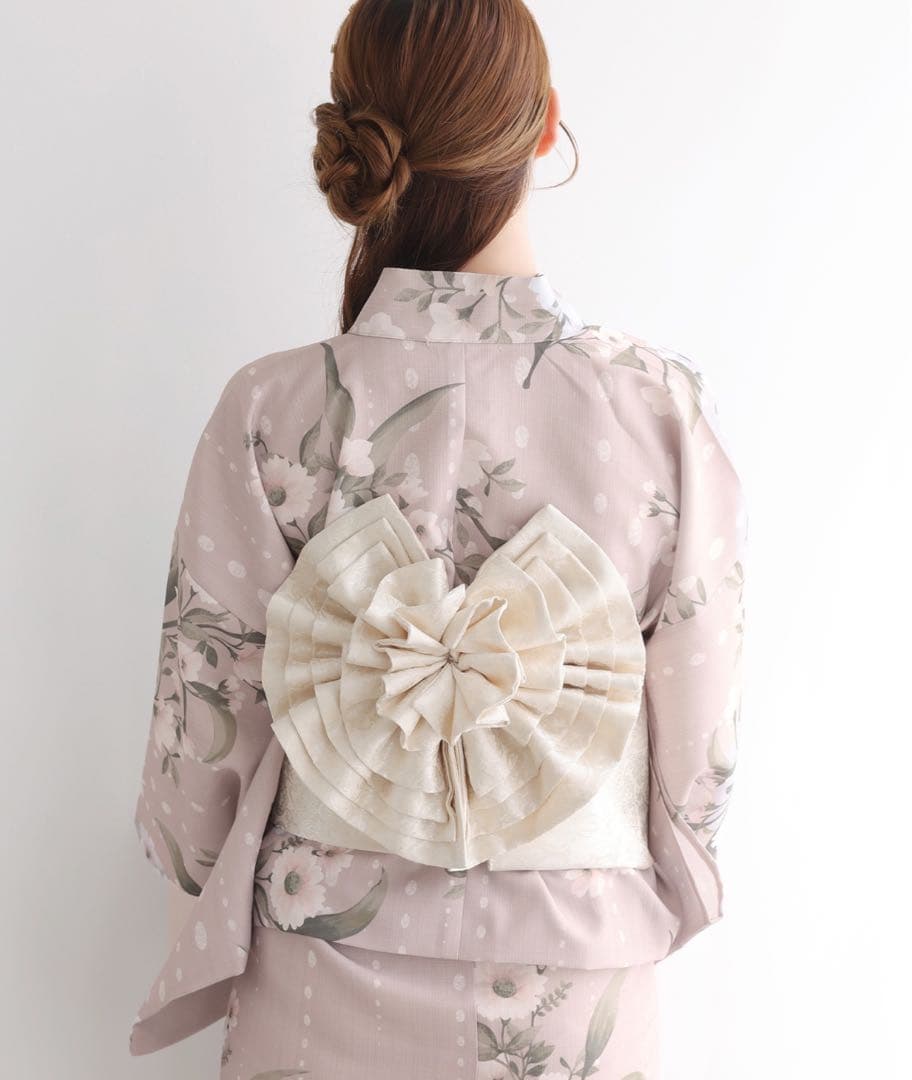 浴衣 セパレート NICE CLAUP ピンク×花柄 白帯