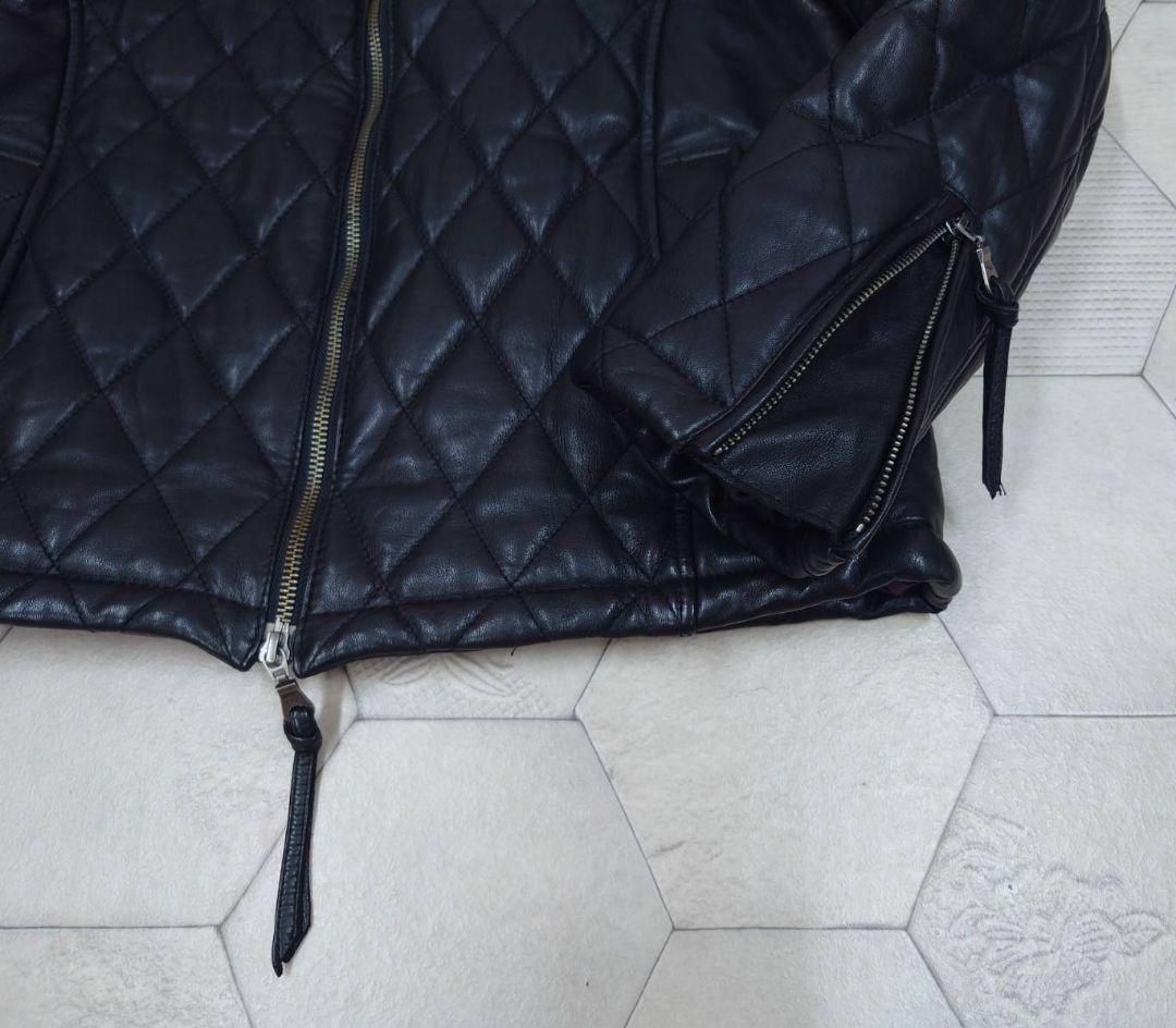 セントオブダファー キルティング ラムレザー シングルライダース